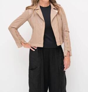 NEW MAURITIUS sinta leather jacket in sand